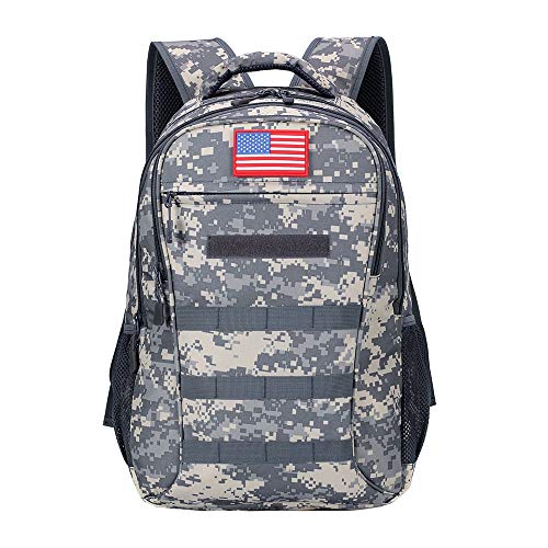 outdoor plus Camo Backpack,Military Teen Boys Backpacks for School, Army Bookbag with USB Charging Port,40L