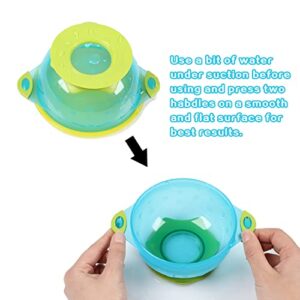 PandaEar Stay Put Spill Proof Stackable Baby Suction Bowls 3 Sizes for Toddlers with Silicone Feeding Utensils and Secure Lids BPA Free