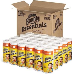 bounty paper towels, white, regular roll, 40 sheets per roll (case of 30)