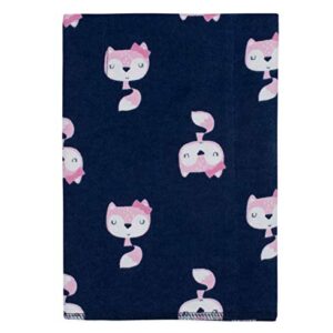 Gerber Unisex-Baby 4-Pack Flannel Burp Cloth, Fox, 20" x 14"