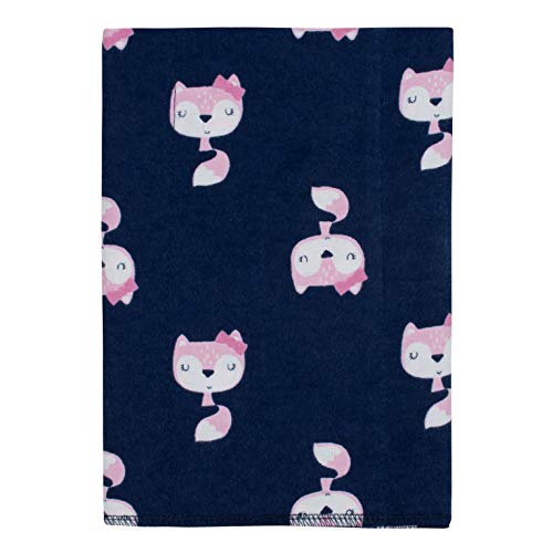 Gerber Unisex-Baby 4-Pack Flannel Burp Cloth, Fox, 20" x 14"