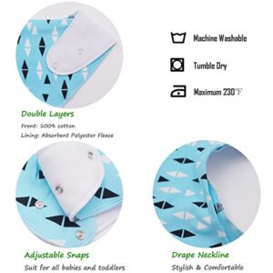 Teething Bibs Baby Bibs Bandana Drool Bib with BPA-Free Silicone Teether for Boys & Girls, Babies & Toddlers by Giftty (5-Pack)