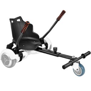 popsport adjustable hover go kart hover kart stand go kart seat for 6.5'' 8'' 10'' two wheel self balancing scooter (anti-turning go kart)