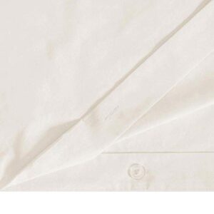 Brooklinen Luxury Sateen Duvet Cover - 100% Cotton, Full/Queen Size in Cream with Extra-Long Corner Ties and Button Closure| Best Luxury Sheets