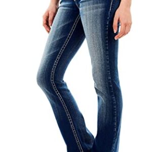 WallFlower Women's Luscious Curvy Bootcut Mid-Rise Insta Stretch Juniors Jeans (Standard and Plus, Jenna, 20 Plus