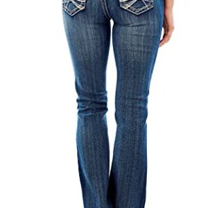 WallFlower Women's Luscious Curvy Bootcut Mid-Rise Insta Stretch Juniors Jeans (Standard and Plus, Jenna, 20 Plus