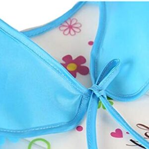 Haimoburg 4 Pcs Long Sleeved Baby Bibs Waterproof Sleeved Bib 9-36 Monts