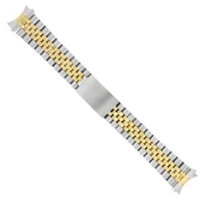 ewatchparts 20mm jubilee watch band compatible with rolex datejust 16013,16200,16013 16233 16234 two ton