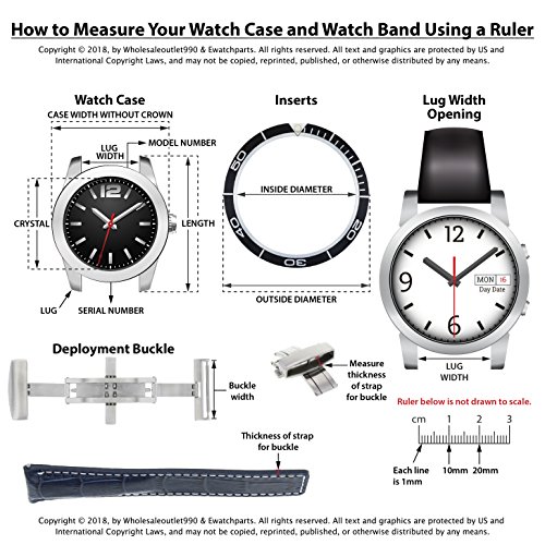 Ewatchparts 20MM JUBILEE WATCH BAND COMPATIBLE WITH ROLEX DATEJUST 16013,16200,16013 16233 16234 TWO TON