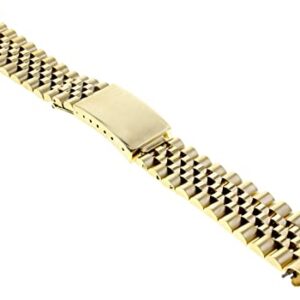 Ewatchparts 19MM JUBILEE WATCH BAND COMPATIBLE WITH ROLEX DATE 1500 1550 OYSTER PERPETUAL 18K GOLD COLOR