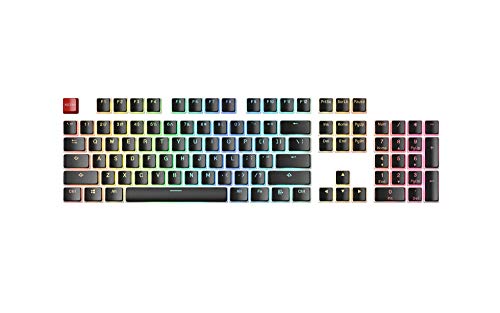 Glorious Aura V1 (Black) Pudding Keycaps - Double Shot PBT Translucent for Mechanical Keyboards, 104 Key Set, TKL, Compact Compatible, English (US) Layout (Aura (Black))