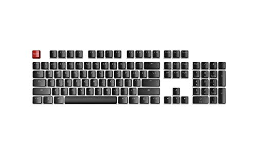 Glorious Aura V1 (Black) Pudding Keycaps - Double Shot PBT Translucent for Mechanical Keyboards, 104 Key Set, TKL, Compact Compatible, English (US) Layout (Aura (Black))