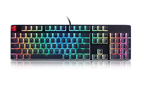 Glorious Aura V1 (Black) Pudding Keycaps - Double Shot PBT Translucent for Mechanical Keyboards, 104 Key Set, TKL, Compact Compatible, English (US) Layout (Aura (Black))