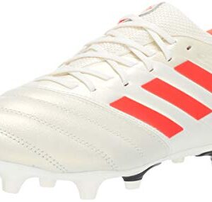 adidas Men's Copa 19.3 Firm Ground, Off White/Solar red/Black, 7 M US