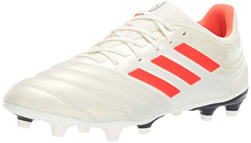 adidas Men's Copa 19.3 Firm Ground, Off White/Solar red/Black, 7 M US