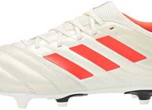 adidas Men's Copa 19.3 Firm Ground, Off White/Solar red/Black, 7 M US