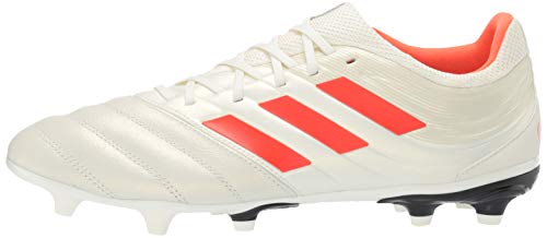 adidas Men's Copa 19.3 Firm Ground, Off White/Solar red/Black, 7 M US