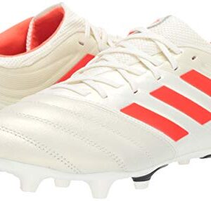 adidas Men's Copa 19.3 Firm Ground, Off White/Solar red/Black, 7 M US