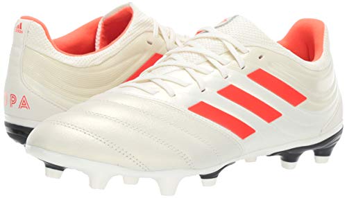 adidas Men's Copa 19.3 Firm Ground, Off White/Solar red/Black, 7 M US