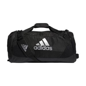 adidas team issue 2 medium duffel bag black, one size