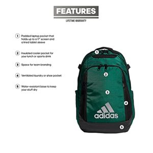 adidas 5-Star Backpack, Team Dark Green, One Size