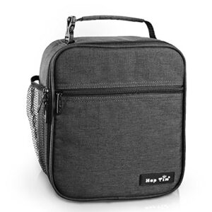 hap tim insulated lunch box for men, reusable lunch bag for women, spacious lunchbox adult, dark grey (18654-dg)