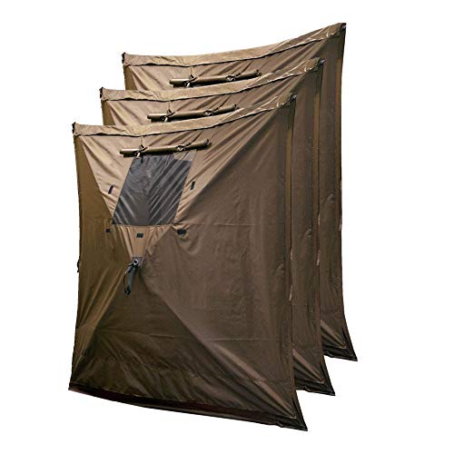 CLAM Quick-Set Traveler 6' x 6' Portable Pop-Up Outdoor Camping Gazebo Screen Tent Canopy Shelter and Carry Bag with 3 Wind and Sun Panels Accessory