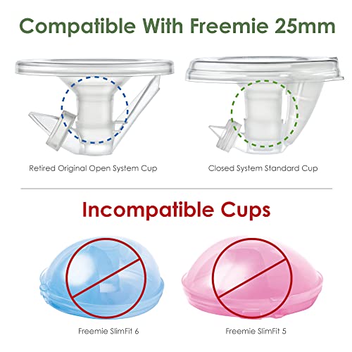 Maymom 17mm Flange Inserts (Long) Compatible with 24mm Medela PersonalFit Flange, Spectra Flange, 25mm Freemie Flange(Restricted Freemie Cups), Compatible with Momcozy 24mm Cup (S9, S10, S12)