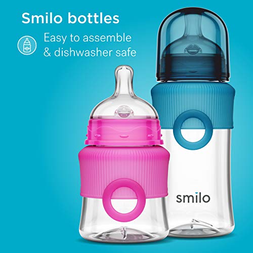 Smilo Anti-Colic Bottle Nipple, Medium Flow 5M+, Stage 2 Suitable from 5 to 9 Months, Smooth Flow Anti-Colic (Pack of 6)