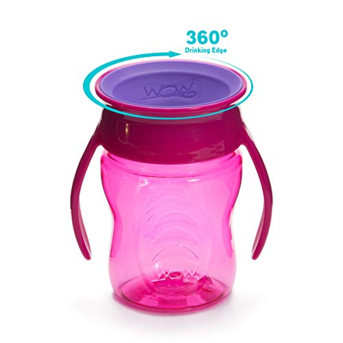 Wow Cup for Baby 360 Trainer Sippy Cup, Pink, 7 oz / 207 ml