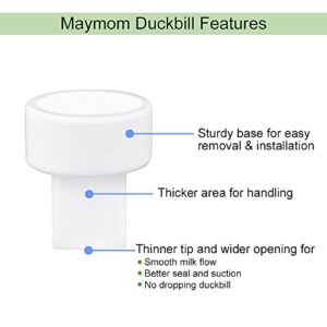 Maymom 12 Count Duckbill Valves for Spectra S1 Spectra S2 Spectra 9 Plus. Not Original Spectra Pump Parts Replace Spectra Duckbill Valve Not Original Spectra S2 Accessories Work w/Spect (White.18)