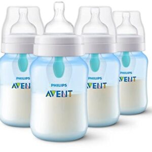 Philips Avent Anti-colic Baby Bottle with AirFree vent 9oz 4pk Blue, SCF405/44