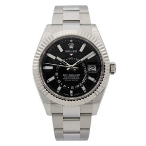 rolex sky-dweller black dial automatic men's oyster watch 326934bkso