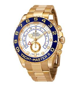 rolex yacht-master ii automatic white dial men's 18kt yellow gold oyster watch 116688-0002
