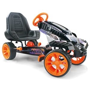 hauck nerf battle racer pedal go kart, orange/grey/black, large