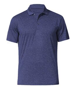 men's dry fit golf polo shirt (as1, alpha, l, regular, regular, dark blue)
