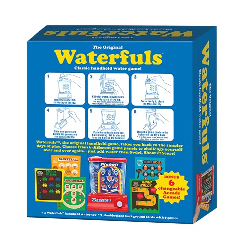 PlayMonster The Original Waterfuls — Classic Handheld Water Game! — Just Add Water — Now with 6 Game Options
