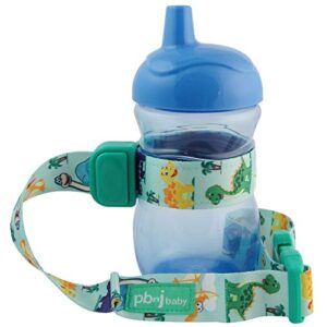 pbnj baby sippypal sippy cup strap holder leash tether (1 dinosaur)