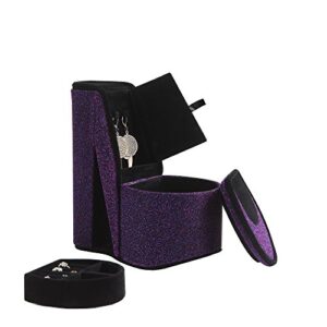 ORE International HBB1836 Iridescent High Heel Shoe Hidden Jewelry Box, Purple Velvet, 9"
