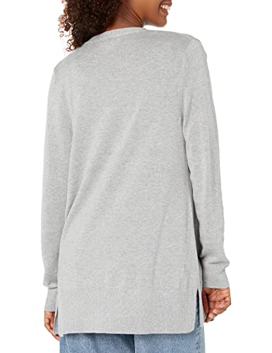 Amazon Essentials Women's Lightweight Open-Front Cardigan Sweater (Available in Plus Size), Light Grey Heather, X-Large