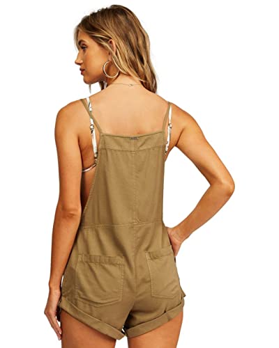 Billabong Women's Wild Pursuit Short Overall, Sage, Large