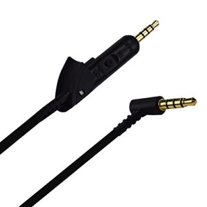 arzweyk audio cable cord wire replacement for bose quietcomfort 15, bose quietcomfort 2, qc15, qc2 headphones, headphone extension cable (1.4m)