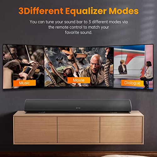 100Watt 40 Inch Soundbar, BESTISAN Sound Bar Wireless and Wired Audio Bluetooth 5.0 TV Speakers with HDMI-ARC Function (2023 Beef UP Version, DSP Audio, Bass Adjustable, Wall Mountable)