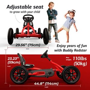 Berg Toys - Buddy Redster Pedal Go Kart - Go Kart - Go Cart for Kids - Pedal Car Outdoor Toys for Children Ages 3-8 - Ride On-Toy - BFR System - Adjustable Seat - Pedal Kart for Kids