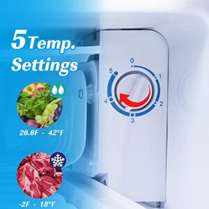 3.2 Cu. Ft. Stainless Steel Double Doors Compact Mini Refrigerator Internal Freezer Compartment Cooler Fridge Perfect For Home Kitchen Hotel Office Dorm Wet Bars Adjustable Temperature Mechanism