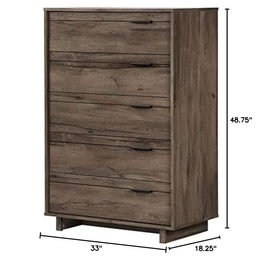 South Shore Fynn 5-Drawer Chest, Fall Oak