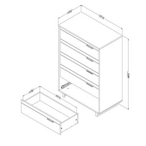 South Shore Fynn 5-Drawer Chest, Fall Oak