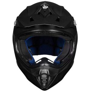 ILM Adult Dirt Bike Helmets Motocross ATV Dirtbike BMX MX Offroad Full Face Motorcycle Helmet, DOT Approved Model 128S (Matte Black, Adult-Medium)