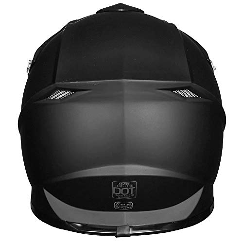 ILM Adult Dirt Bike Helmets Motocross ATV Dirtbike BMX MX Offroad Full Face Motorcycle Helmet, DOT Approved Model 128S (Matte Black, Adult-Medium)