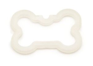 custom bone shaped pet id dog tag silencer, glows in the dark